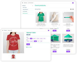 Marketing shop with variants