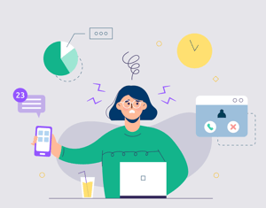 Overwhelmed marketer