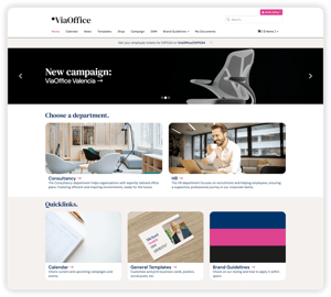 Viaoffice home with header
