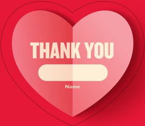 boston pizza paper heart