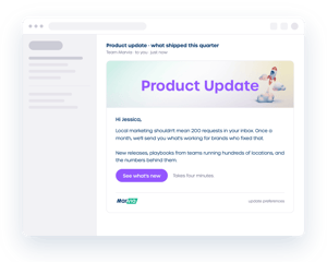 marvia product newsletter mockup