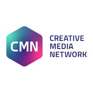 creative media networks logo white